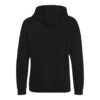 zipped hoody black reverse