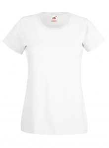 lady fit tee white