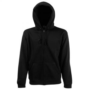 zipped hoody black
