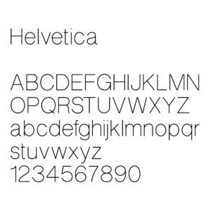 engraving font sample helvetica