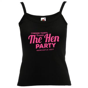 hen party strap vest black