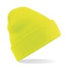 Cuffed Beanie fluorescent yellow