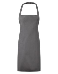 3 pocket bib apron dark grey