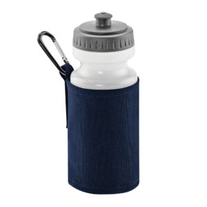navy water bottle and holder