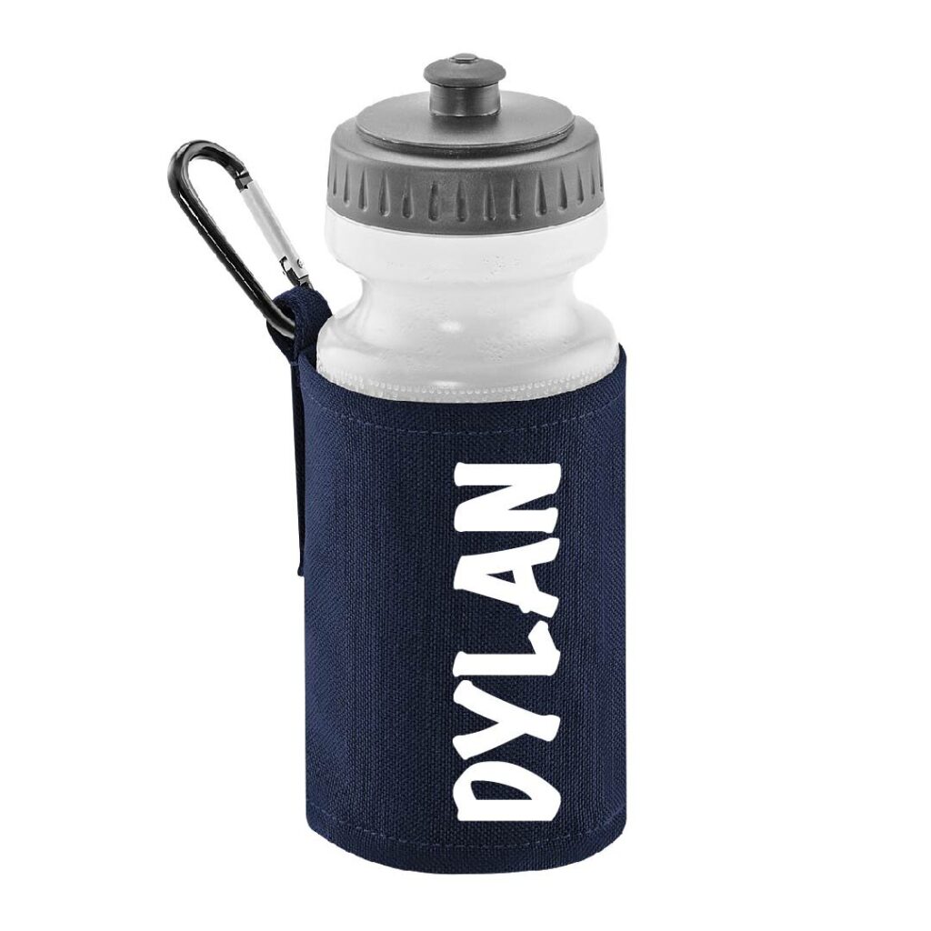 water bottle with holder personalised