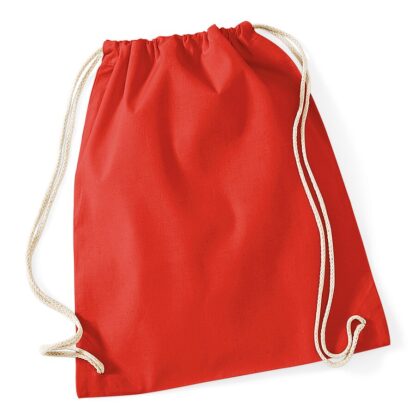 Cotton Gymsac bright red
