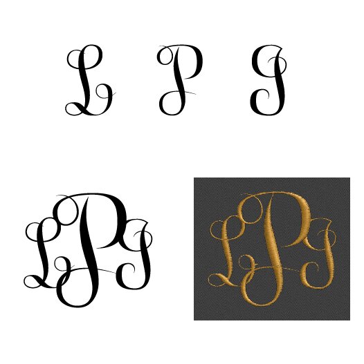 married monogram layout