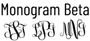 monogram beta monogram font