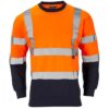 hi vis sweatshirt two tone orange blue
