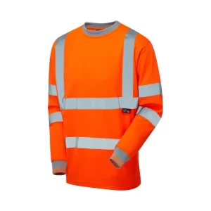 long sleeve t-shirt hi vis orange front